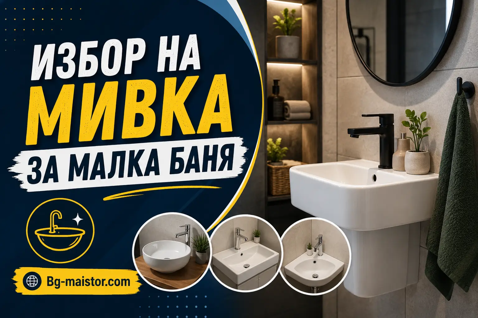 Мивка за много малка баня? Това е напълно възможно и постижимо!